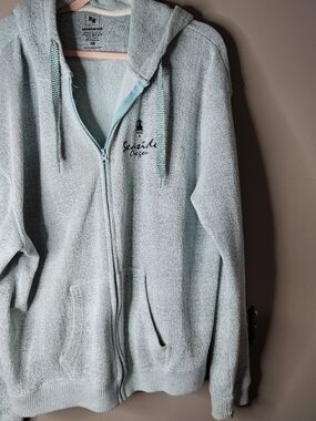 Ragwear Light Seafoam Green Hooded Zip Sweater - Size 2X Ptp 24" Length 29"